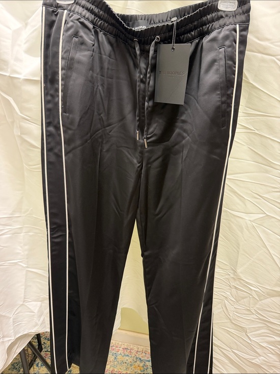 The Kooples Other - The Kooples Black Track Pants with White Side Stripes